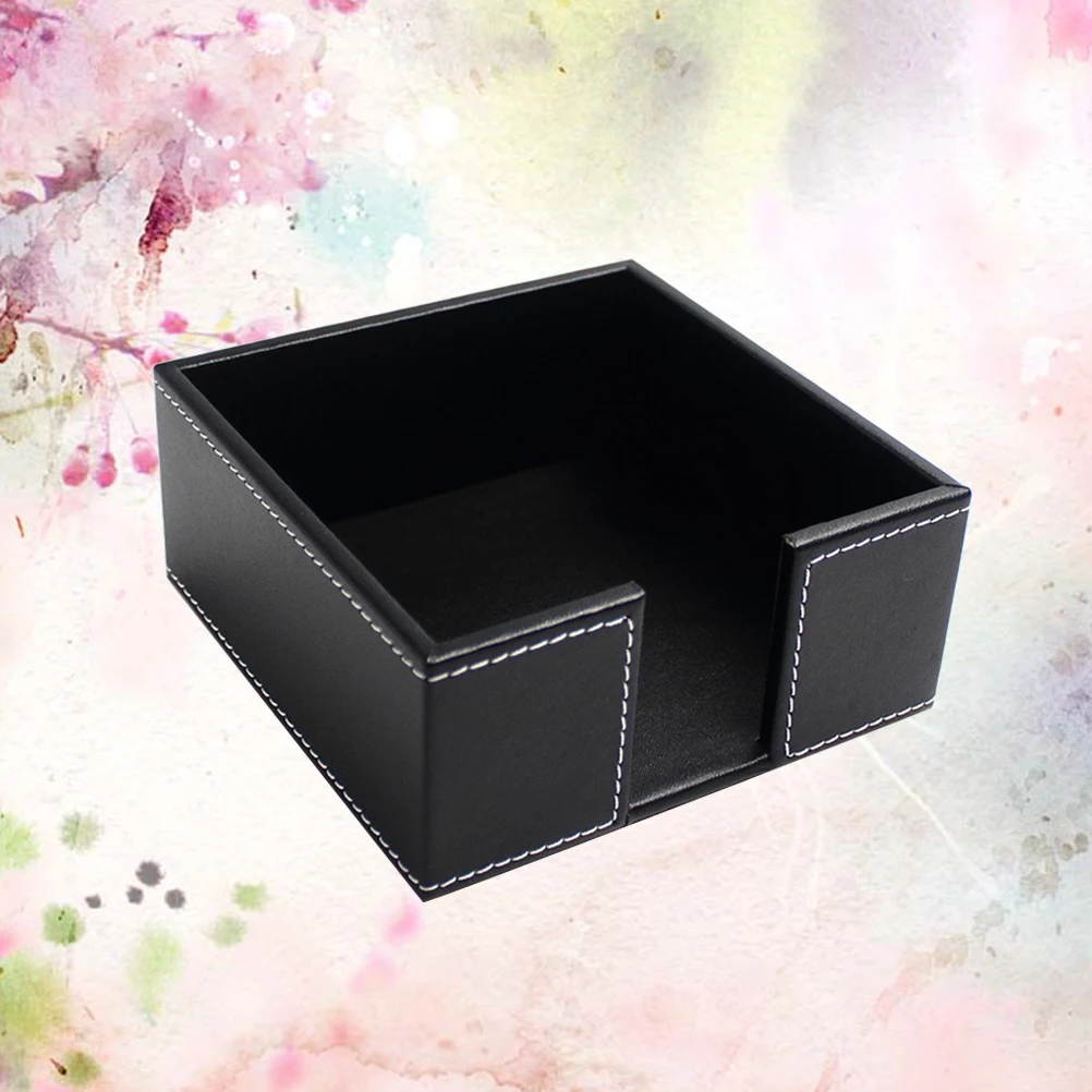 

Pu Tissue Box Vintage Style Square Napkin Storage Container Elegant Tissue Holder For Home Office Hotel Bathroom Bedroom