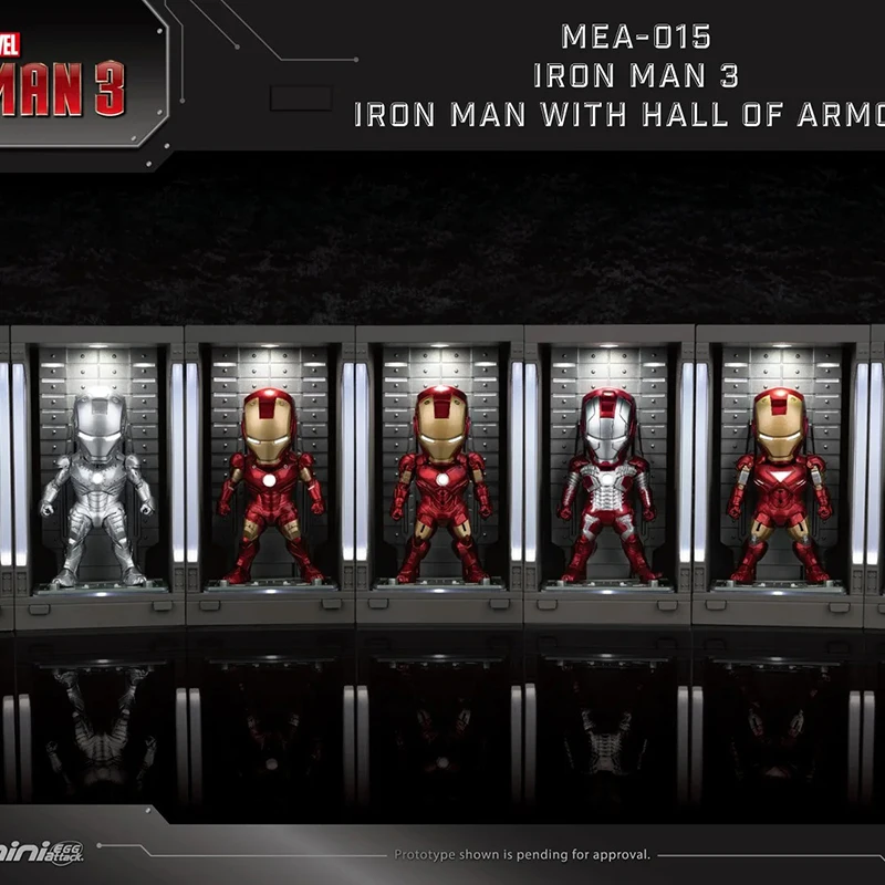 

Marvel Iron Man 3 Iron Man With Hall Of Armor Series Glowing Action Figures Blind Box Valentine S Day Gift For Collectors
