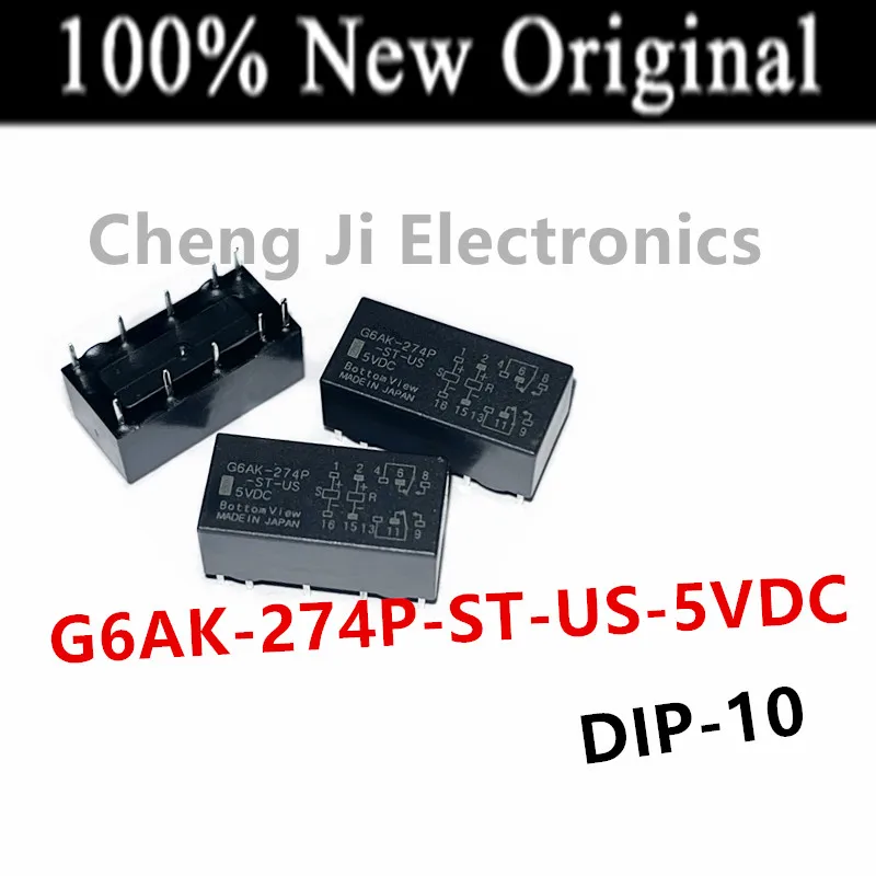 5 Teile/los G6AK-274P-ST-US-5VDC, G6AK-274P-ST-US-12VDC, G6AK-274P-ST-US-24VDC DIP-10 Marke neue signal relais G6AK-274P-ST-US