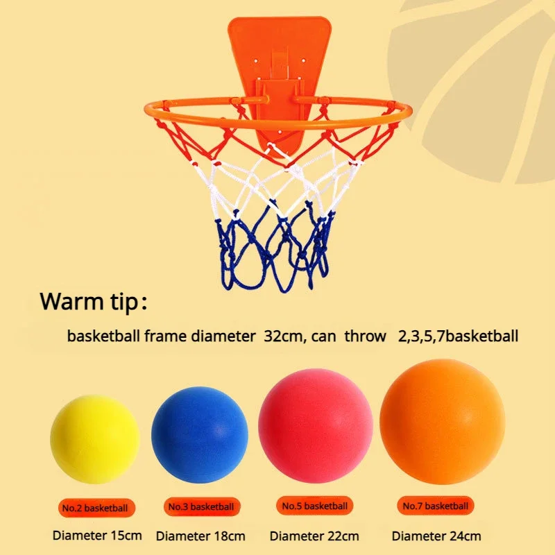 Diameter24/22/18/15cm silent high-density foam sports ball indoor silent basketball soft elastic ball children\'s sports game toy