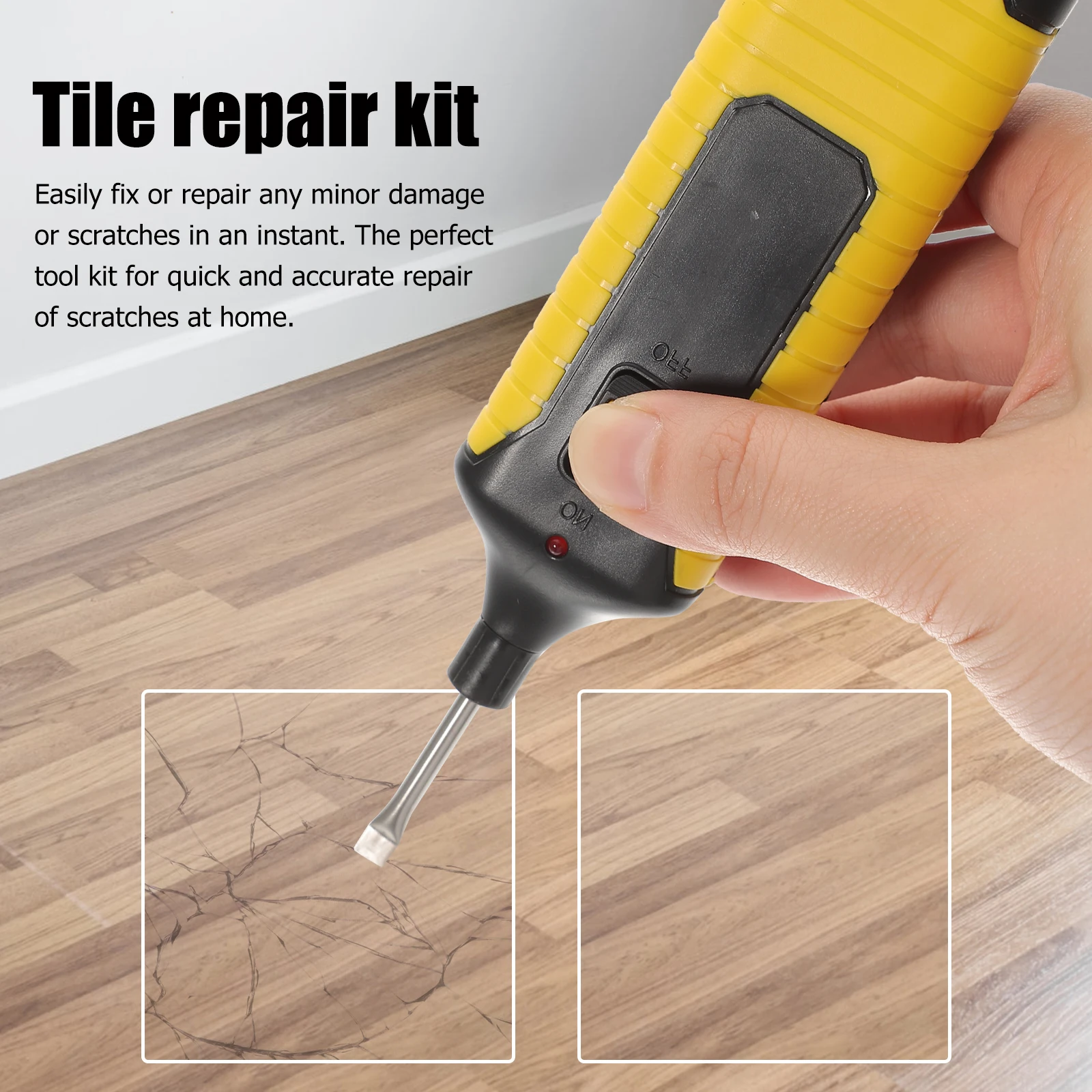 

Floor Repair Kit for Wood Laminate Vinyl Wax ABS Fast Heating Premium Heaters Scratch Remover Tool Fix Damaged Areas Rebuild