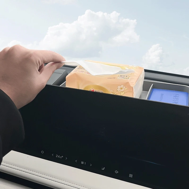 لجيلي غالاكسي E8 2024 2025 لوحة القيادة الأمامية للسيارة شاشة صندوق تخزين خلفي مضاد للأوساخ ملحقات مقاومة للماء الديكور الداخلي #4