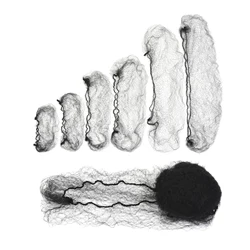 Filets à cheveux en nylon pour chignons, bonnet de perruque en maille, bonnet de tissage pour chignons de danse, outil de coiffure, 20 pièces
