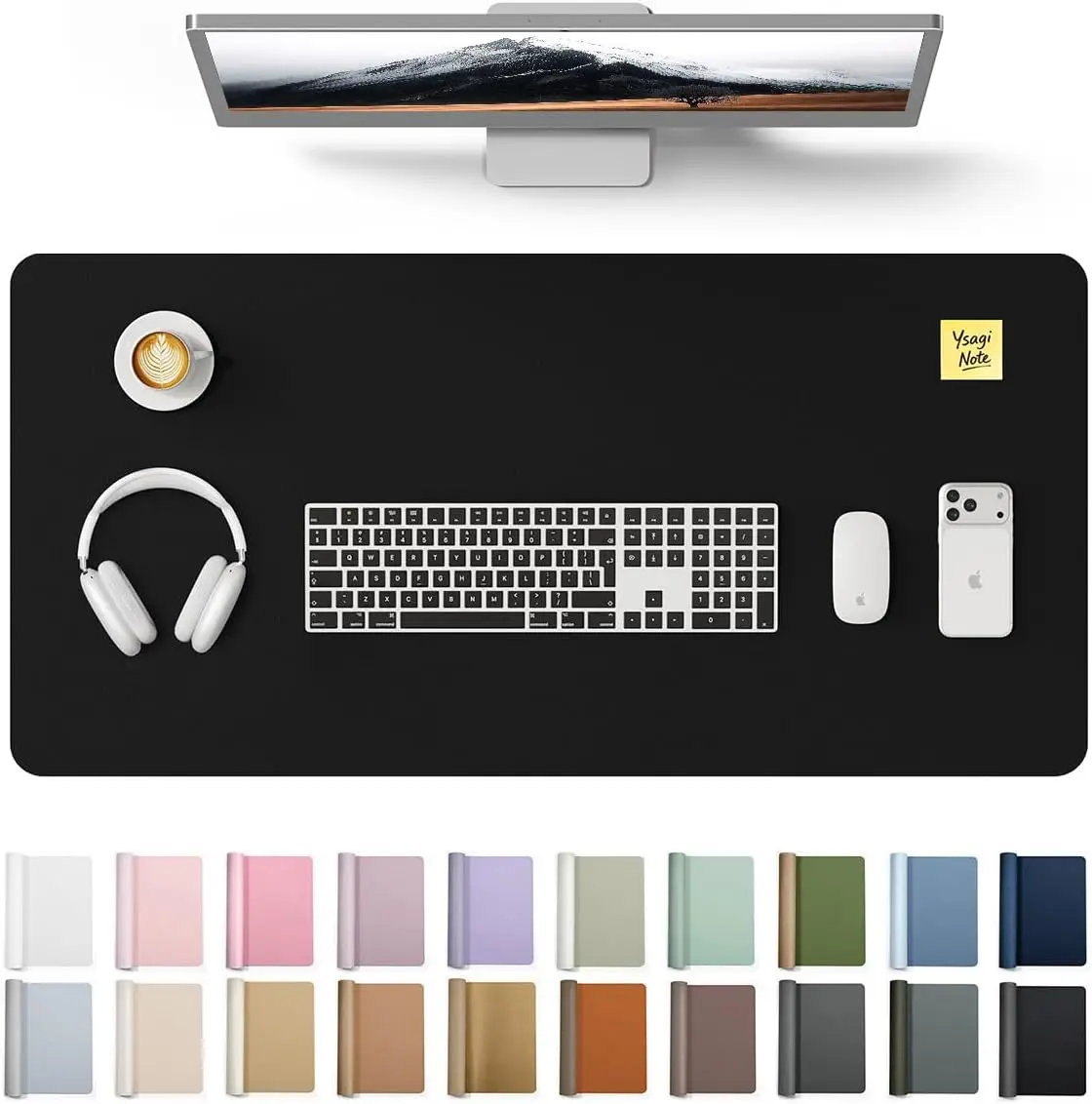 Leather Desk Protector Large Mouse Pad Non-Slip PU Waterproof Writing Mat