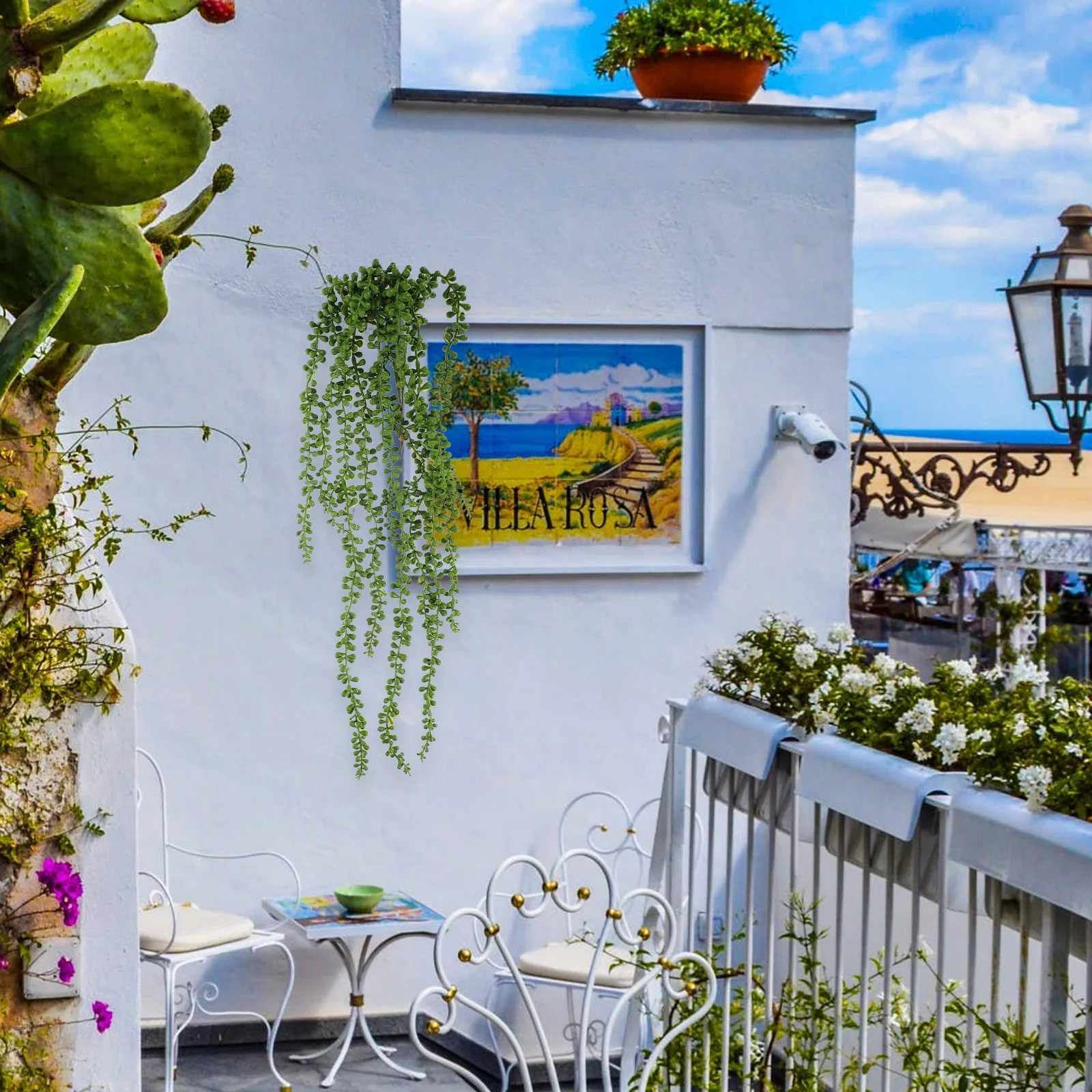 

3pcs Artificial Succulents Plants Simulated String Of Pearls Vine Fake Hanging Plants For Indoor Outdoor Decor Wall Greenery