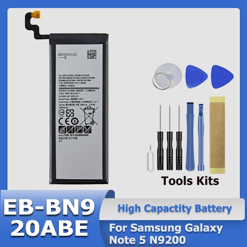 XDOU EB-BN920ABE 3000mAh Battery For Samsung Galaxy Note 5 N9200 N920T N920C N920P SM-N9208 +Tool