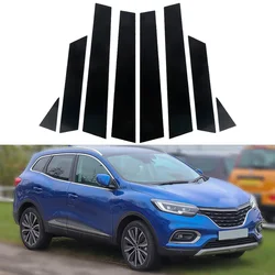 8pcs Car Door Window Column BC Pillar Post Trim Stickers Cover for Renault Kadjar 2015 2016 2017 2018 Accessories