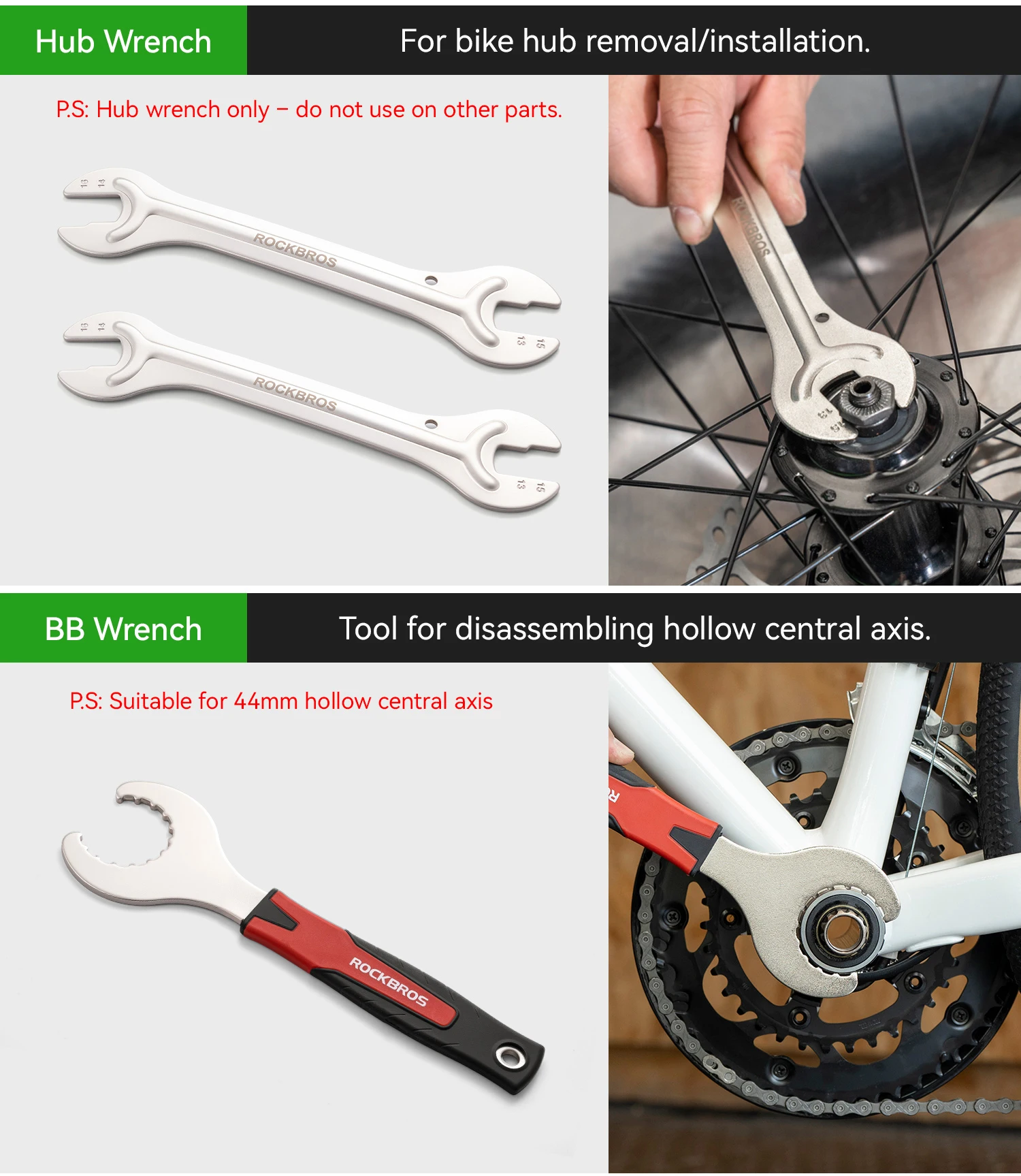 ROCKBROS Fahrrad-Reparaturwerkzeug-Set Multifunktionales 22-in-1 Fahrrad-Kombinations-Wartungswerkzeug-Set Fahrrad-Zubehör – Detail 17