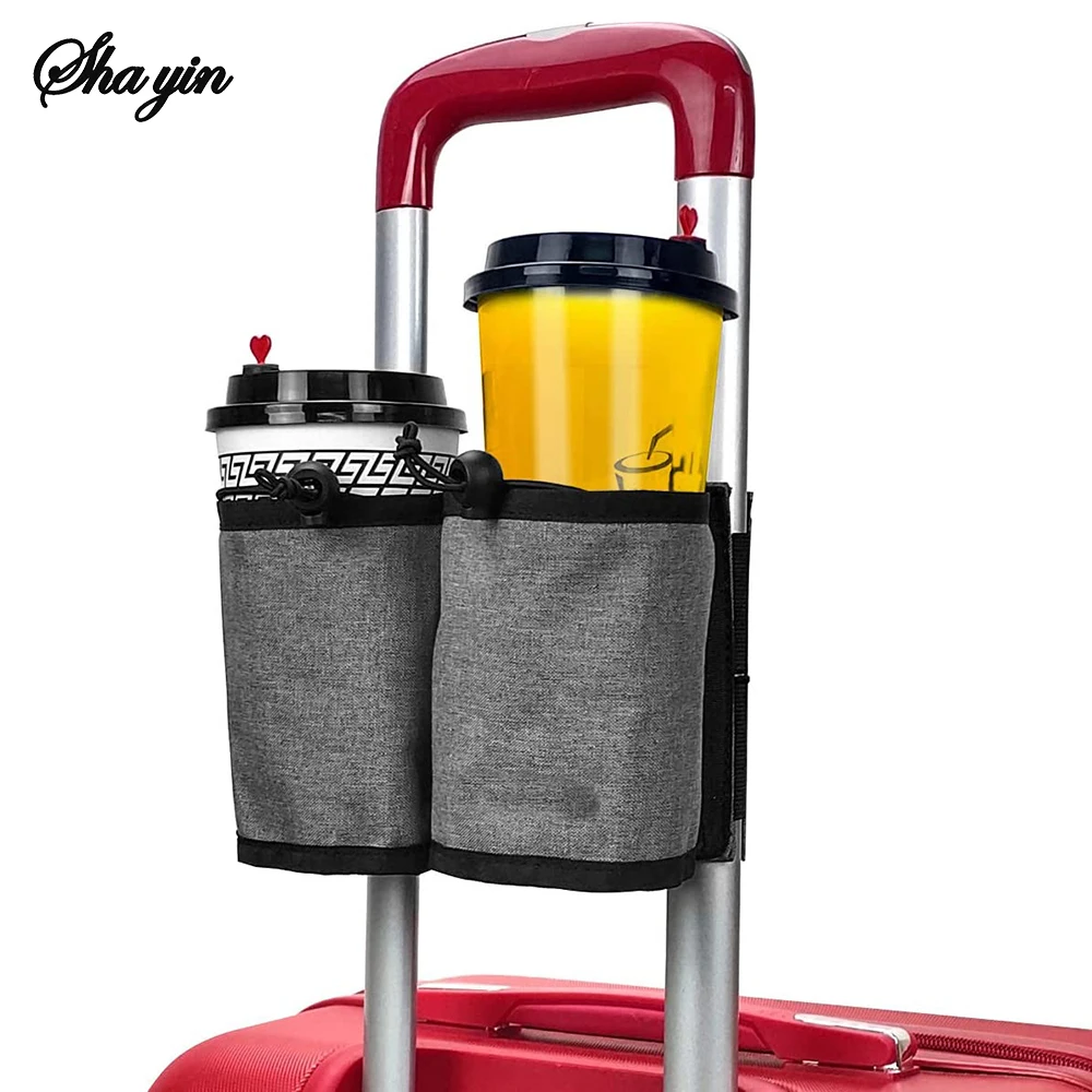 Reisegepäck-Getränkehalter, langlebig, für Koffer, Getränke, Reisen, Milch, Tee, Kaffeetassen, Halter, passend für alle Koffergriffe – Detail 4