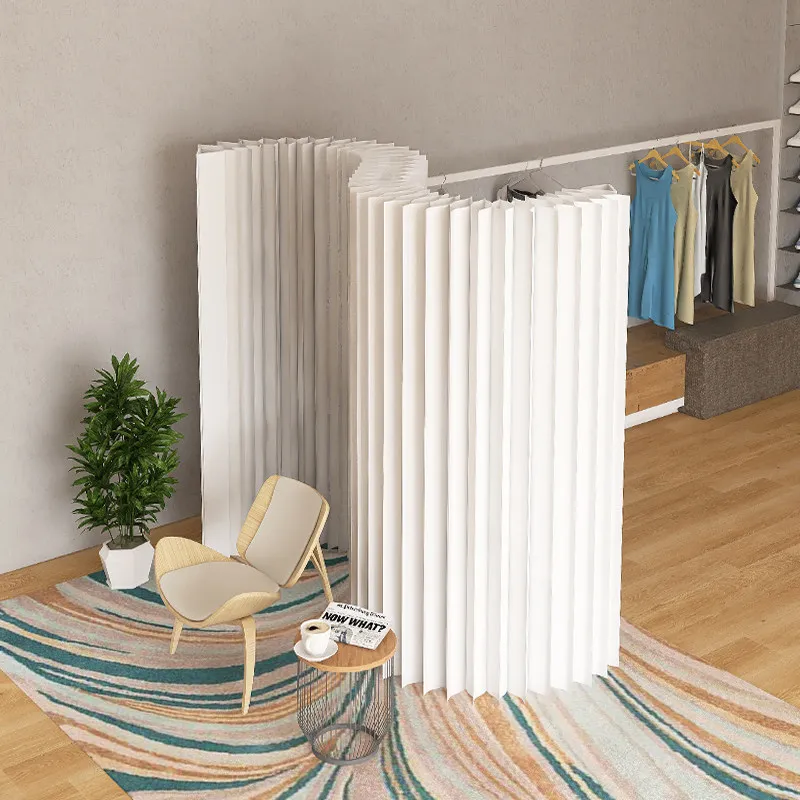 Folding office living room entrance beauty salon partition wall live stream background