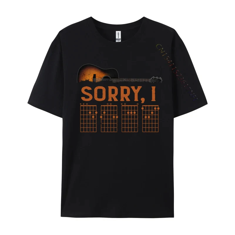 Sorry I D.G.A.F Funny Message Guitar Chords Guitarist T-Shirts Classic Men's T-Shirt Leisure Cotton Tees For Men