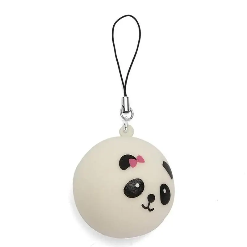 Panda Squishy Charms Kawaii Buns Bread Cell Phone Key/Bag Strap Pendant Squishes