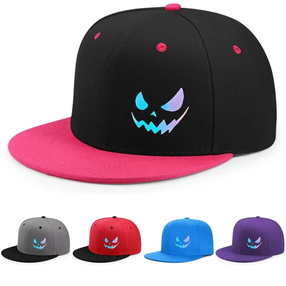 Casquettes de baseball unisexes, style hip-hop, avec motif fantôme, réglables, décontractées, à visière rigide, pour l'extérieur, casquette de protection solaire