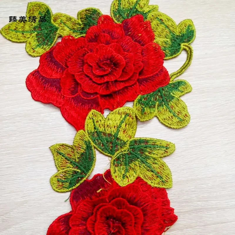 3D flower embroidery patch, clothing accessories, embroidery applique, decoration accessories, 1PCs