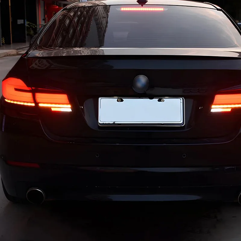 Car Through Taillights Assembly For BMW 5 Series F10 2011-2017 Modify 21 Style Auto LED Back Lamp Accessories Tool Plug and Play