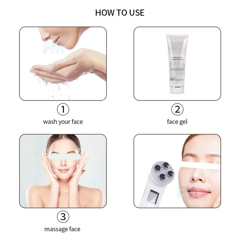 Dispositivo de belleza de radiofrecuencia con fotones LED para estiramiento facial, electroporación, eliminación de arrugas, cuidado de la piel, masajeador facial