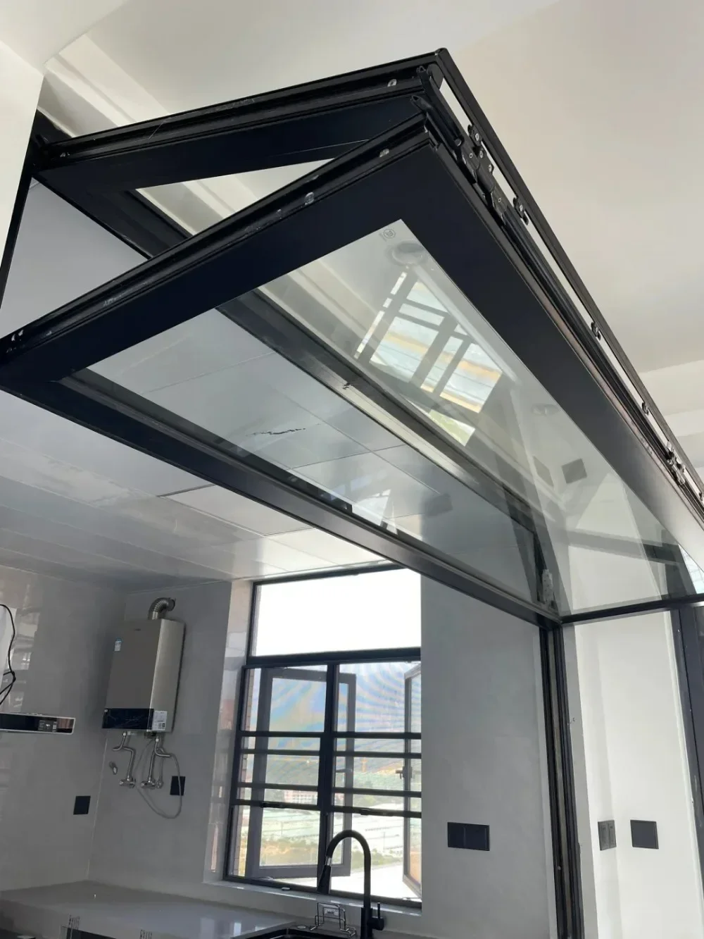 Sixinalu-ventana de aluminio plegable para balcón, ventanas horizontales de vidrio templado de doble acristalamiento, precio por metro cuadrado