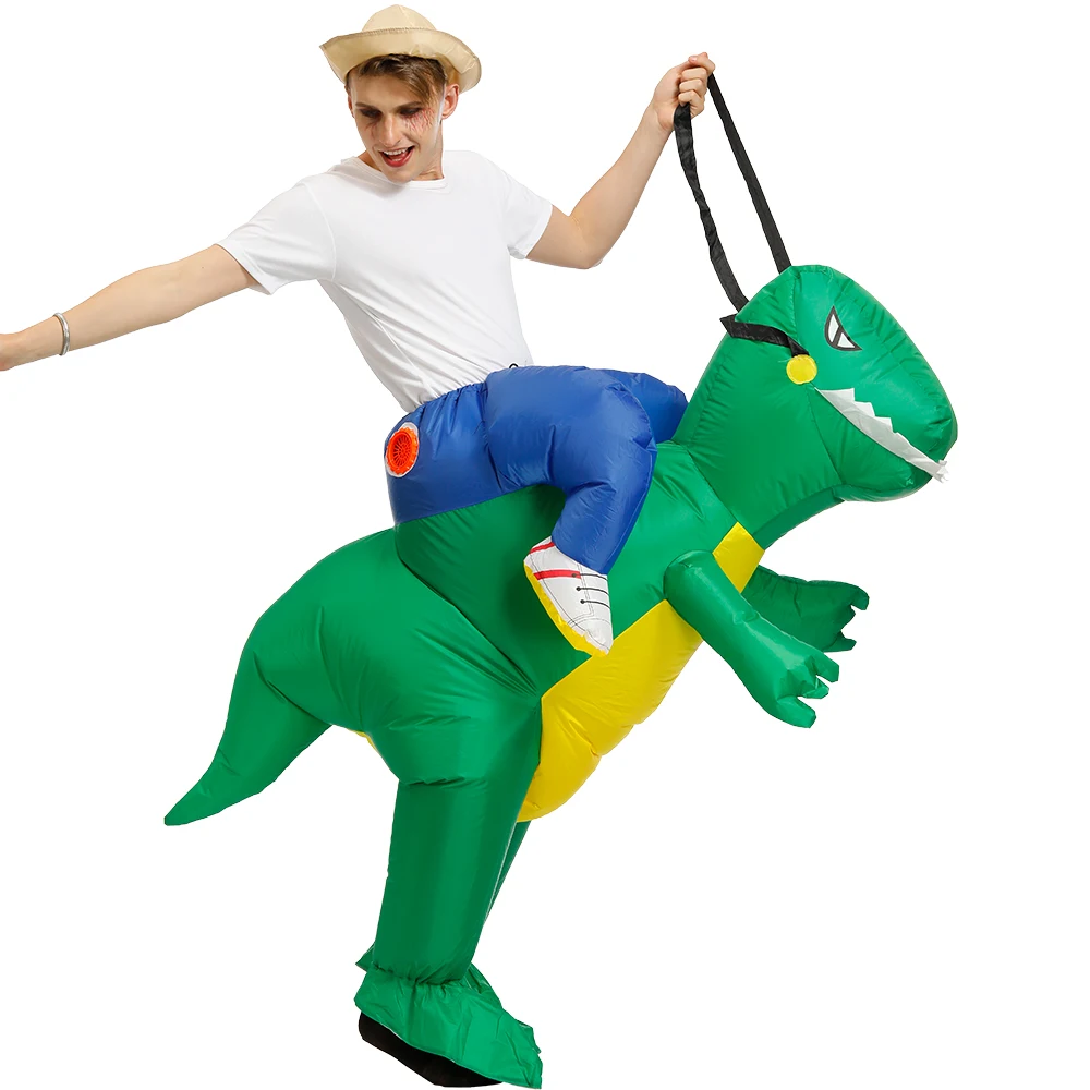Disfraz inflable de dinosaurio para Halloween, disfraz para espectáculos de ciclismo y comedia, disfraz de cosplay, disfraz para adultos