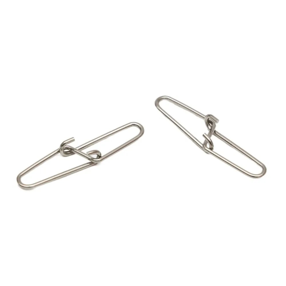 

Safety Pin Fishing Double Button Pin Fishing Connector Snap Accessories Stainless Steel Super Ribbed Pins High Strength Silver