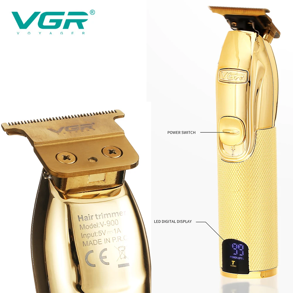 VGR Professional Corded Cordless Hairdressing Hair Clipper Rechargeable Finishing Barber Hair Trimmer Beard Electric Machine