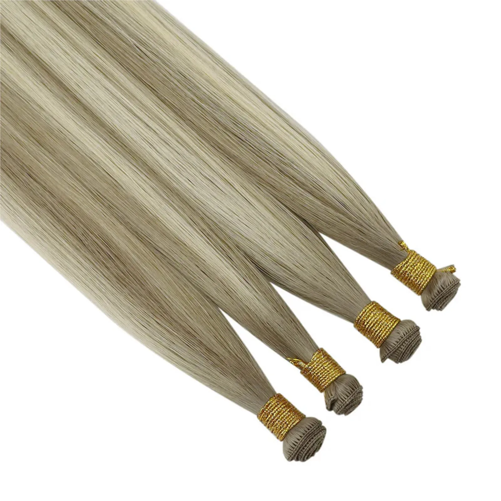 YoungSee Hand Tied Hair Sew In Hair 100% Virgin Human Hair Highlights Color Last 12 Months High Quality Hair For Woman