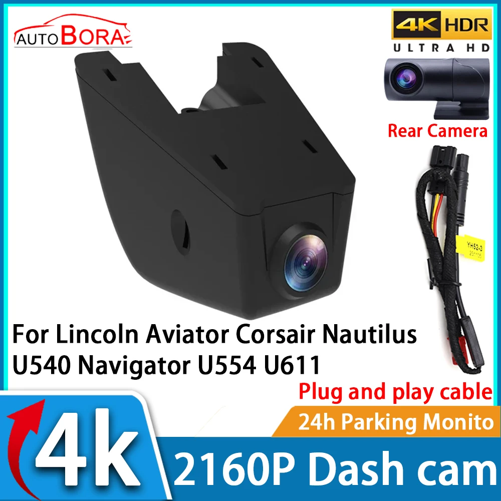 

ZhuCamX Car Video Recorder Night Vision UHD 4K 2160P DVR Dash Cam for Lincoln Aviator Corsair Nautilus U540 Navigator U554 U611