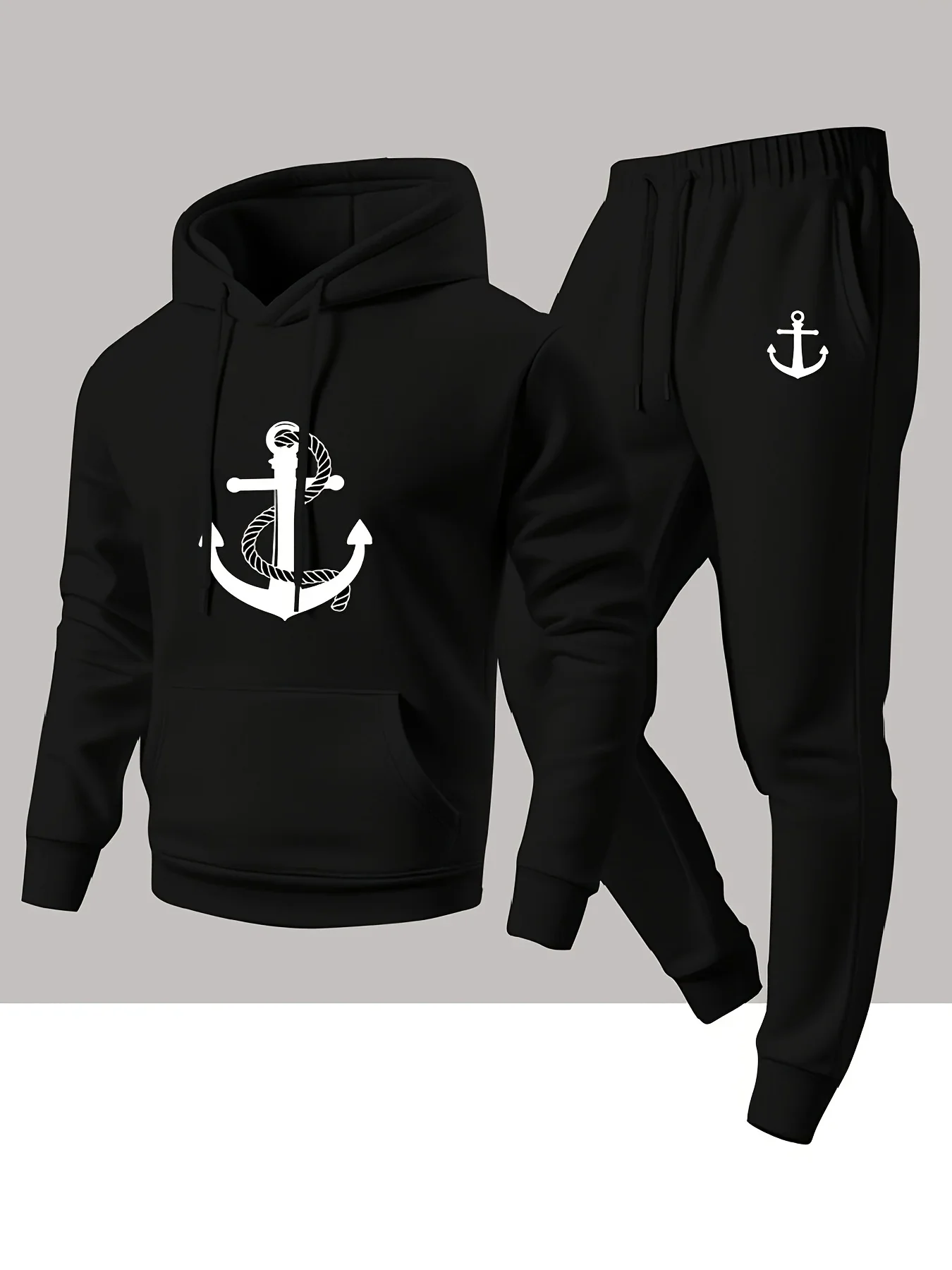 New autumn hoodie hooded set for men and women, featuring a sporty hot selling pin with drawstring and pocket as a gift view 2