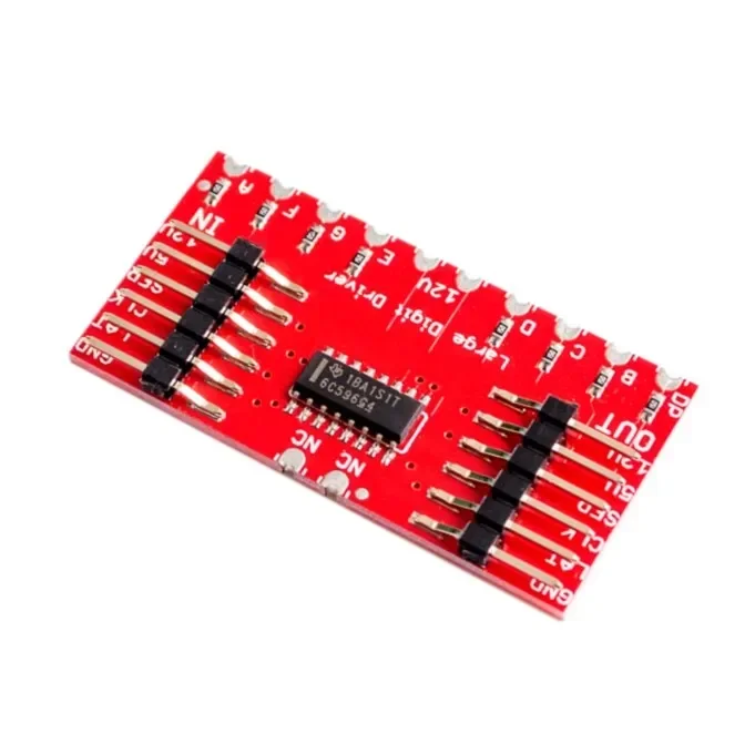 TPIC6C596 8-bit shift register 7-segment displays 7-segment LED