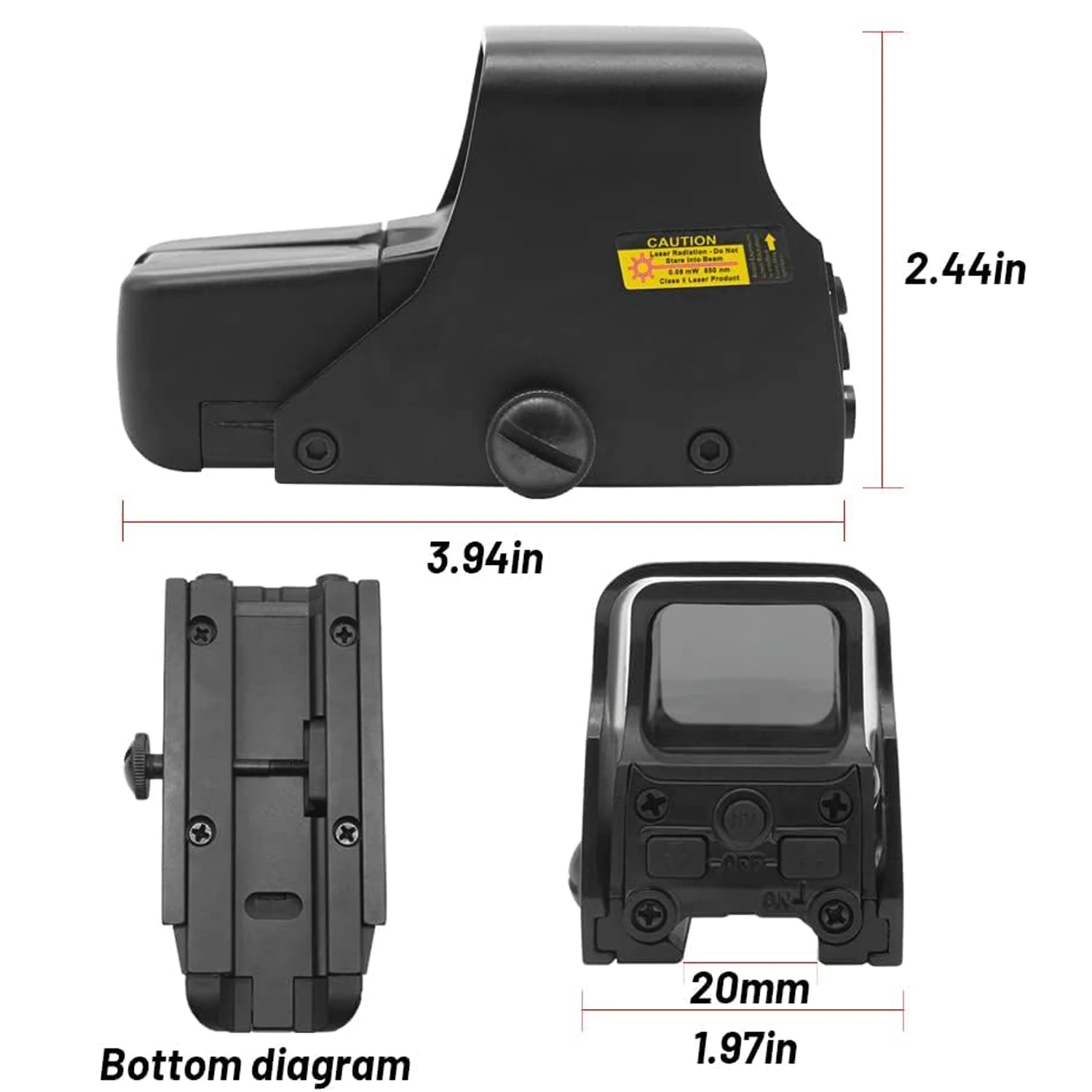 551 Red Dot Sight 558 Holographic Sight Scope 552 553 Sight with 20mm Rail