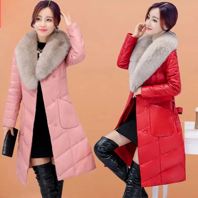 2025 nouvelle fourrure femmes hiver doudoune coton mince pardessus longue femme veste manteau mince élégant coton vestes femme Parkas