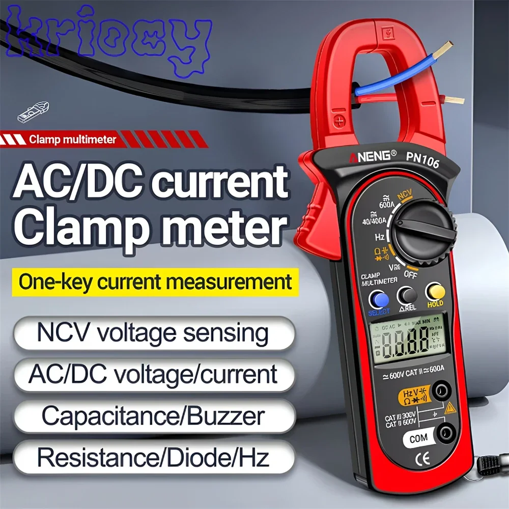 ANENG PN106 4000 zliczeń miernik cęgowy AC/DC amperomierz woltomierz elektryczny Tester True RMS multimetr narzędzie cęgowe dla elektryka