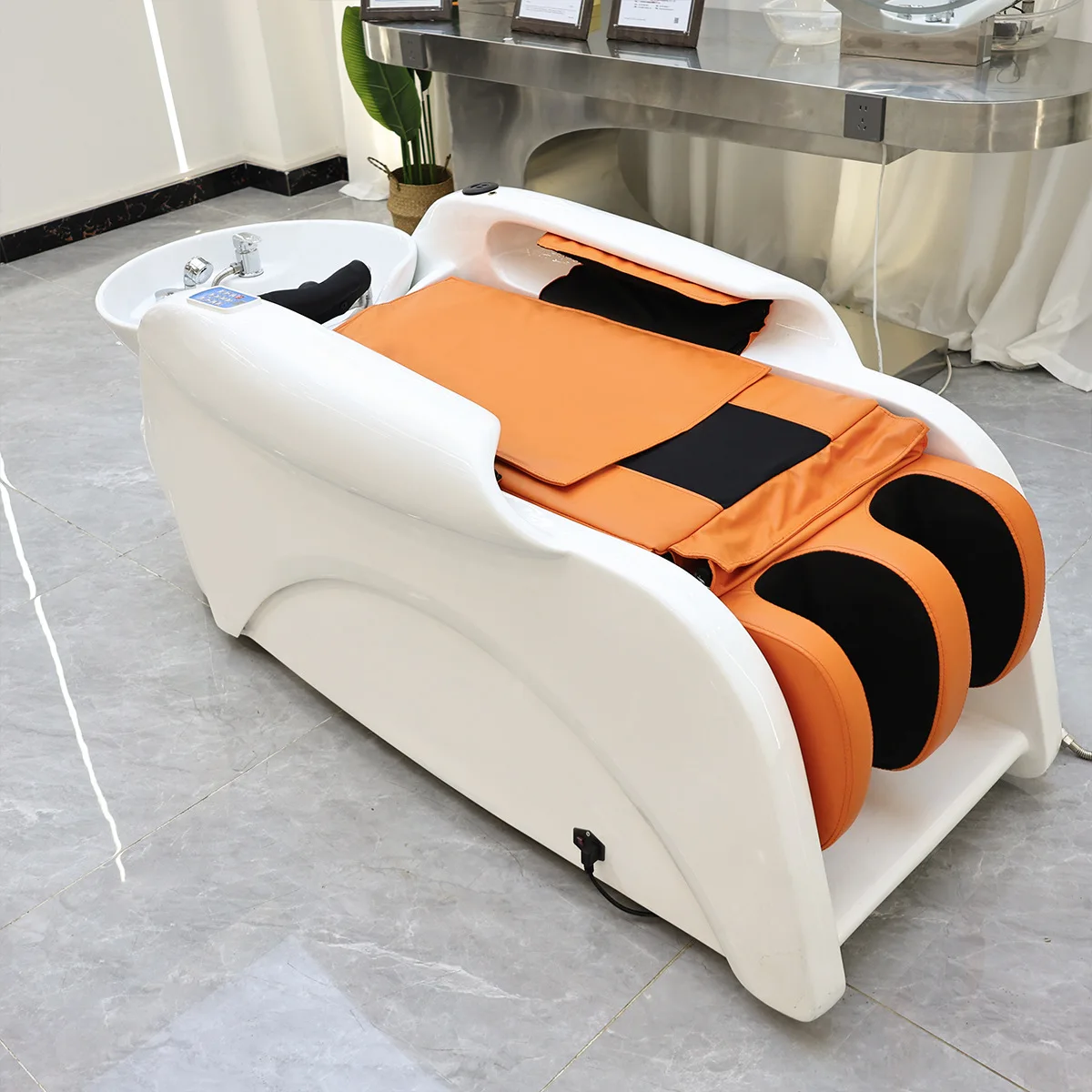 Hair Salon Furniture Headspa Electric Massage Shampoo Bed With Water Circulation