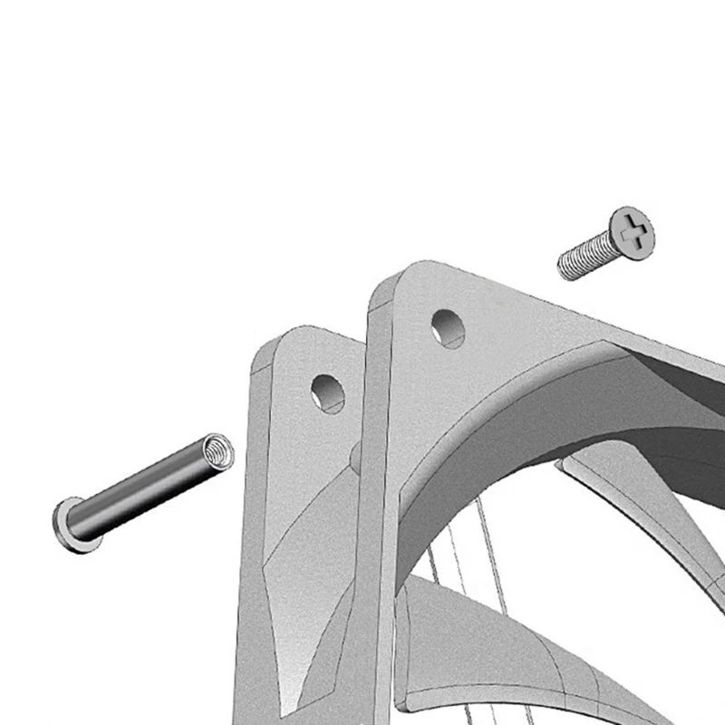 1 Set Long Screws for 25mm Thickness Computer Fan Long Screws Replacement Screws Computer Fan Accessories