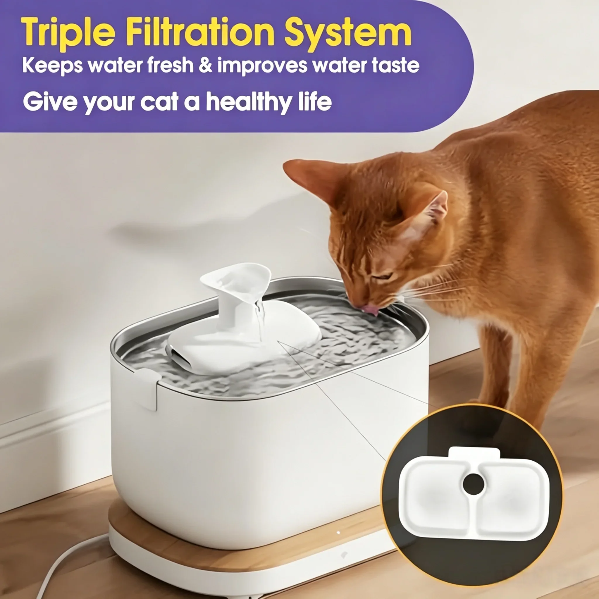 12er-Pack Katzen- und Hunde-Wasserbrunnenfilter, kompatibel mit Wasserbrunnen, Ersatzfilter für PLWF106/PLWF116/PLWF115/PLWF105 – Detail 4