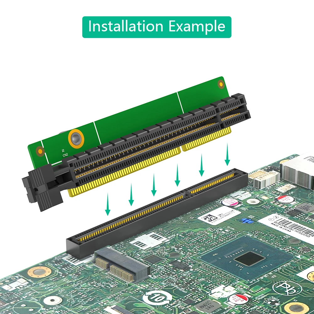 PCI Express 16x Riser Card, 5C50W00877 Network Adapter Card Replacement for P340 P350 M90Q P620 P1000, Without Back Plate