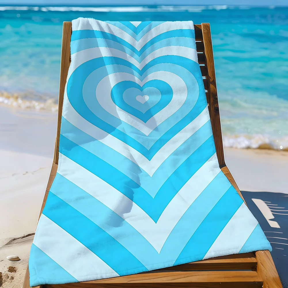Heart shaped love couple Towel Quick Drying Beach Towels Are Suitable For Swimming Pools Camping Yoga And The Gym