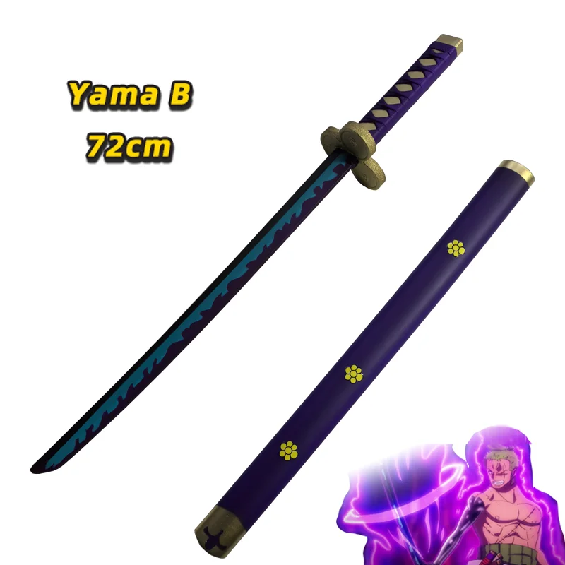 72 centimetri Anime Cosplay Roronoa Zoro Katana Spada PU Sandai Kitetsu Spada Yama Samurai Arma Gioco di ruolo Spada giocattolo del partito