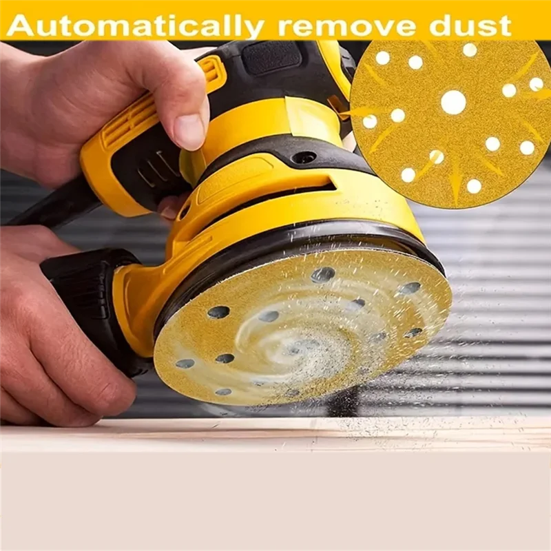 AEE3-10SZT. 6-calowe (150 mm) tarcze ścierne na rzep z 15 otworami, papier ścierny do pracy na sucho i na mokro, gradacja 80, do polerowania samochodów, drewna i innych powierzchni.