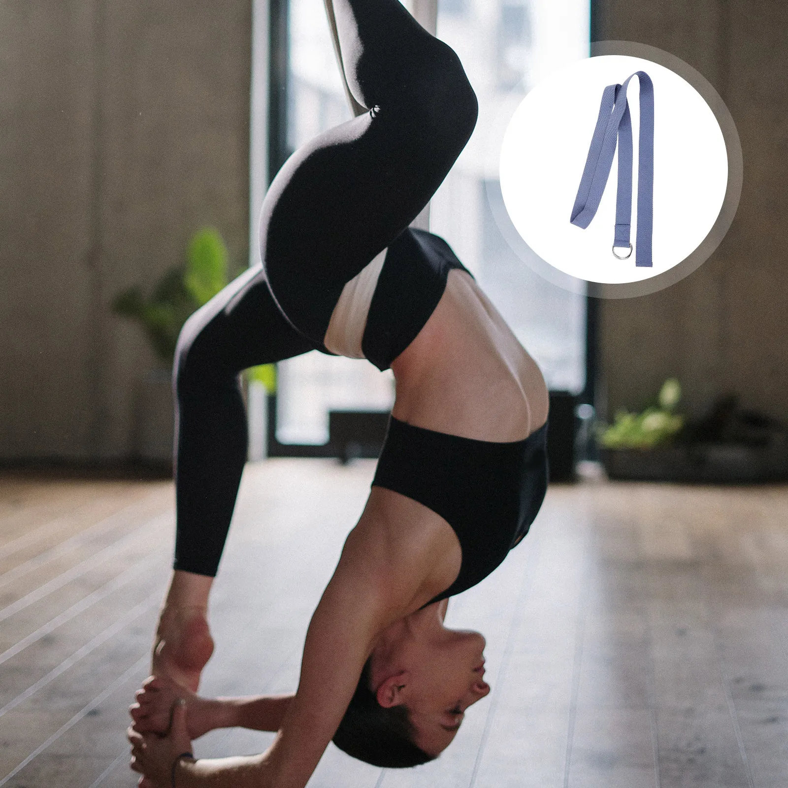 Yoga Band Flower Pattern Skin Friendly Reusable Inelastic Stretching Strap Household Exercise Band Gym Supplies Workout