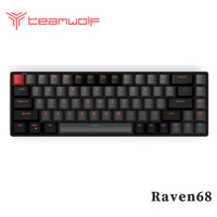 Teamwolf Raven68 wired magnetic switch mechanical keyboard 8k quick trigger RGB backlit e-sports PC game custom keyboard Gift