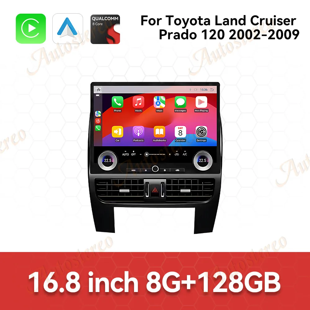 16.8 For Toyota Land Cruiser Prado 120 2002-2009 Android Car Radio Multimedia Video Player Autoradio Stereo GPS Navigation Head