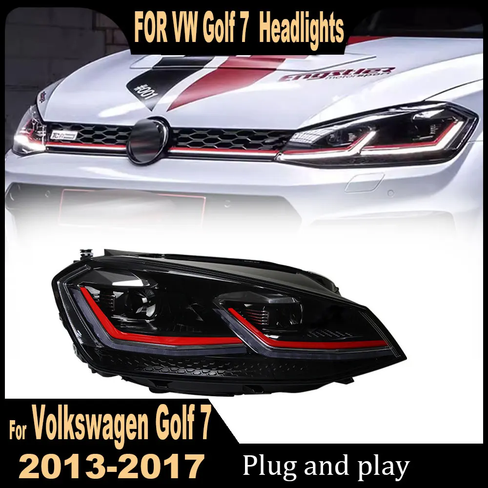 

Фара для стайлинга автомобилей VW Golf 7, фара 2013-2017 для Golf 7,5, фары головного света, дневные ходовые огни, фара, объектив проектора, дальний свет