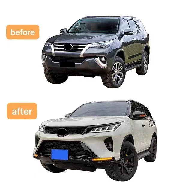 

Автомобильные детали для обвеса Toyota Fortuner, обновленный комплект кузова автомобиля 2021, бампер Fortuner