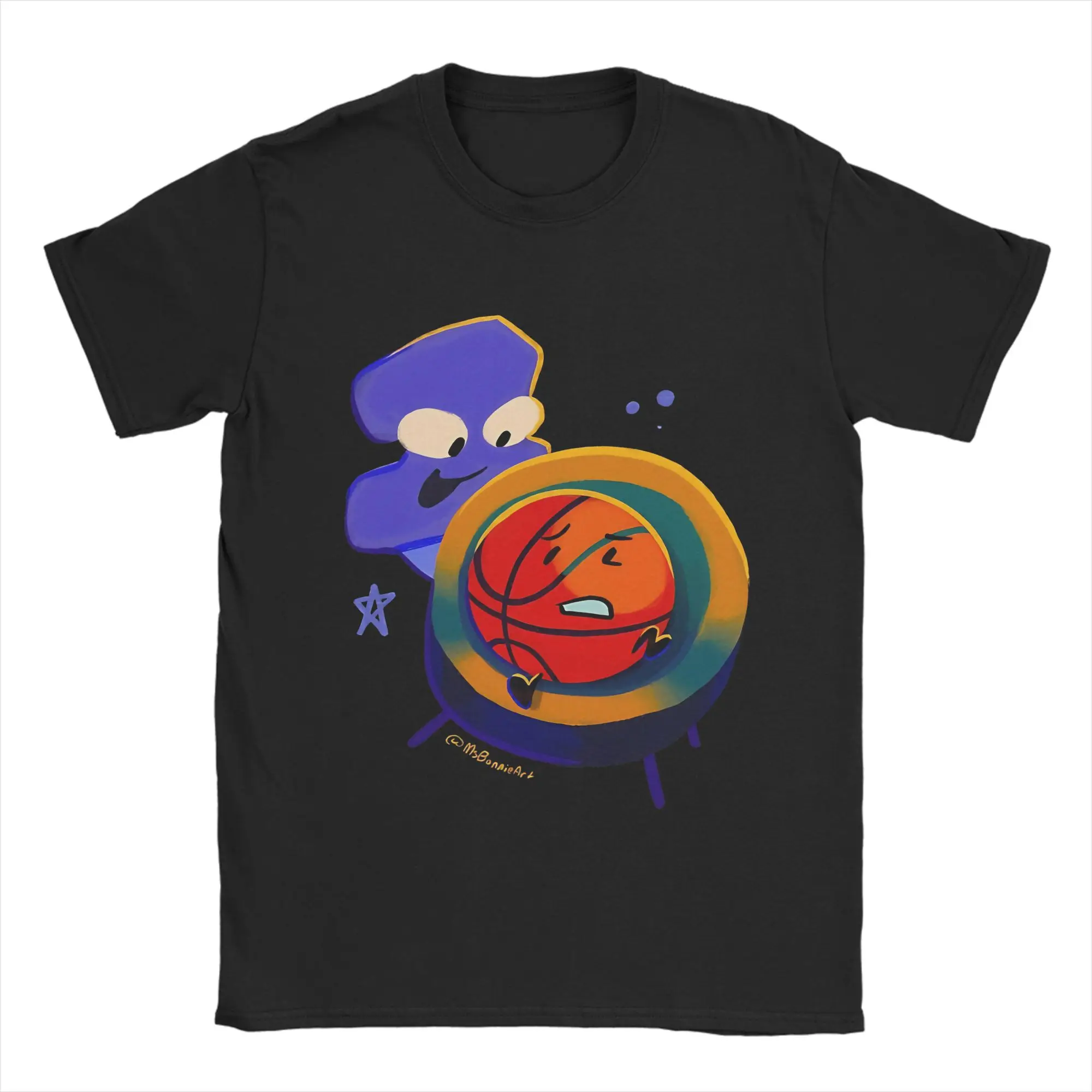 One & Basketball TPOT  T-Shirt Summer BFDI Harajuku T-Shirts Mens Pure Cotton O Neck Oversize Tees Short Sleeve Aesthetic Tops