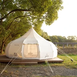 Outdoor Luxury Camping Star Tent, Glamping Mongolian Yurt, Popularny model w USA, Wodoodporna ochrona przed słońcem, Namiot z kopułą powietrzną