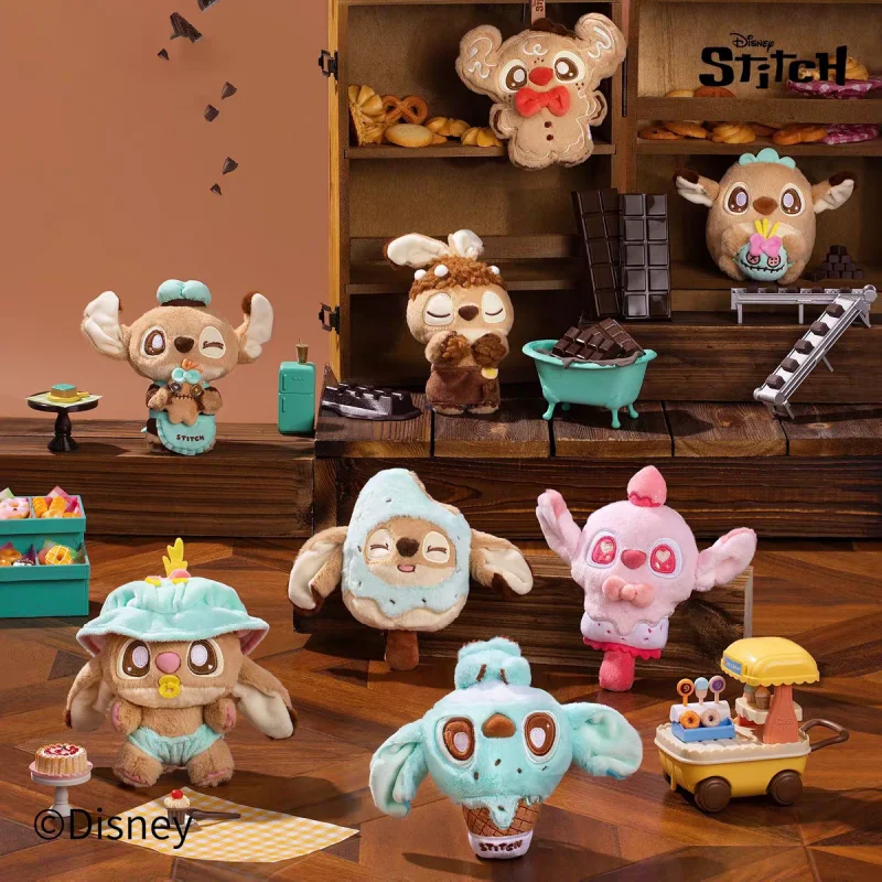 TOPTOY Disney Stitch Chocolate Factory Series Plush Blind Box Original Toys Guess Bag Mystery Box Doll Anime Figure Ornament