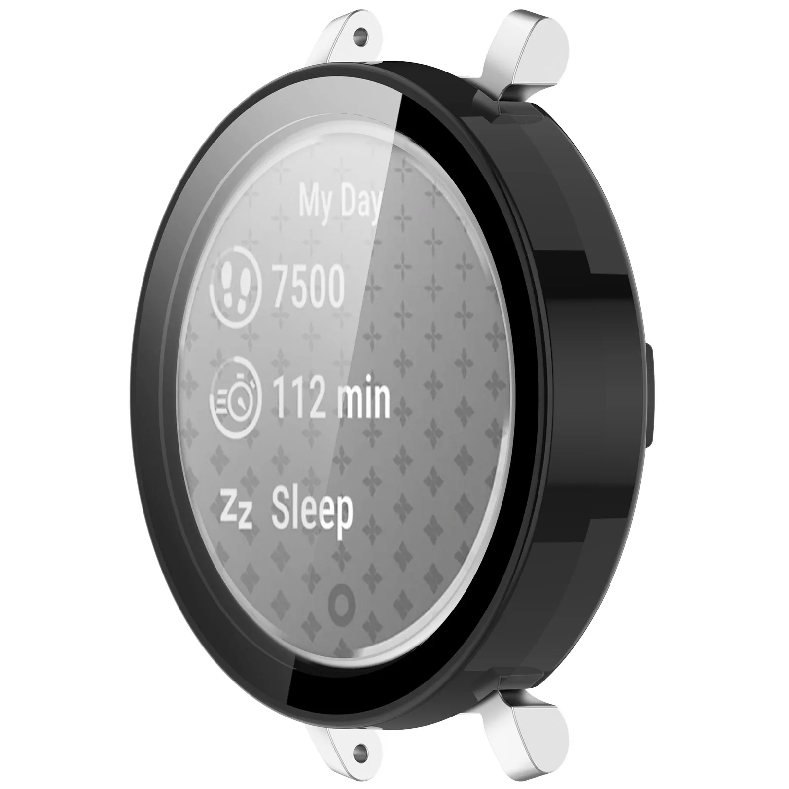 غطاء حماية لساعة Garmin Lily 2 الصلبة مع طبقة شاشة من الزجاج المقسى - أسود #2