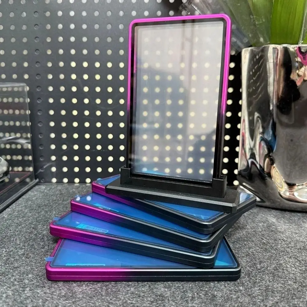 Gradient Color Trading Card Protect Box Aluminum Alloy Double-sided Glass 35PT /CGC Box UV Protection Transparent