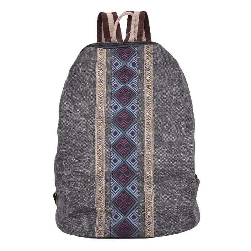 The new national wind restoring ancient ways canvas cloth embroidered backpack backpack travel lovers national recreation bag