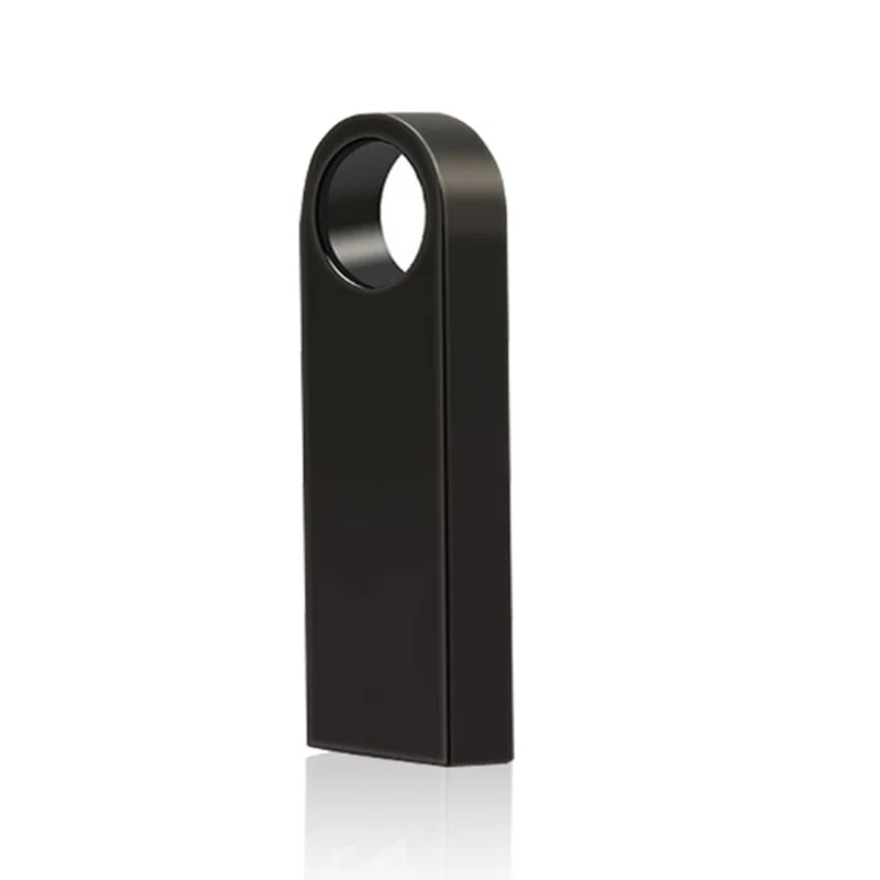 Free Custom Studio LOGO Mini Black Metal USB2.0 Flash Drive with Transparent Window Metal Box 4GB 8GB 16GB 32GB 64GB 128GB